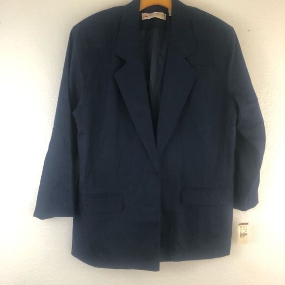 Roo Crossing Blue Two Buttons Blazer size 8P - Picture 1 of 7